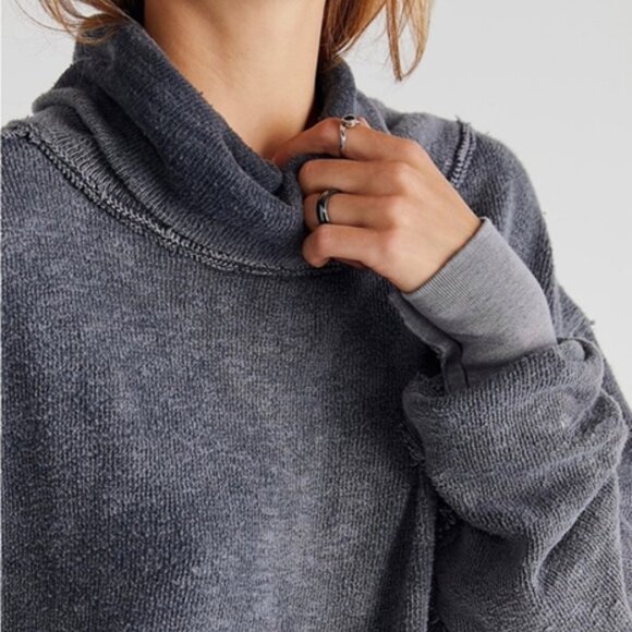 We The Free Timmy Boxy Turtleneck Sweater *Faded Black - Picture 2 of 16